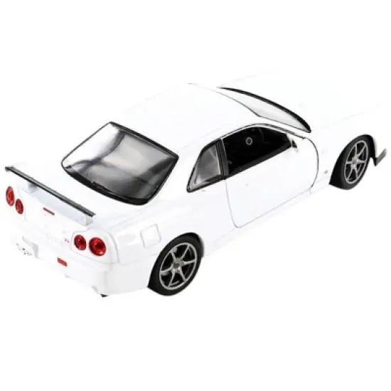 Nissan Skyline GT-R (R34) RHD (Right Hand Drive) White "NEX Models" 1/24 Diecast Model Car by Welly image {2}