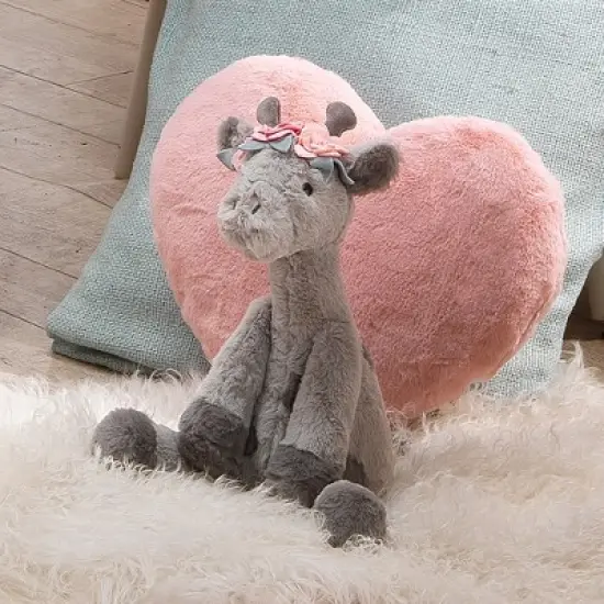Lambs & Ivy Giraffe and a Half Gray Plush Stuffed Animal Toy - Skylar image {4}