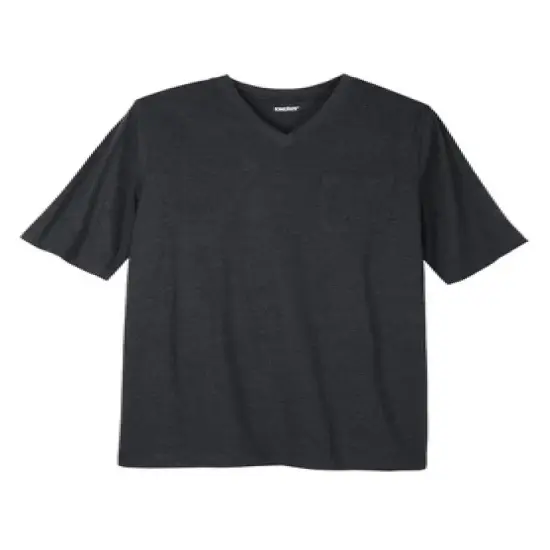 KingSize Men's Big & Tall Shrink-Less&trade; Lightweight Longer-Length V-neck T-shirt image {7}