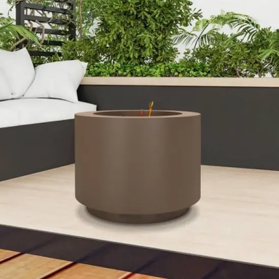 WELLFOR 19" Stainless Steel Smokeless Fire Pit Portable Camping Bonfire Stove with Poker Bronze image {3}