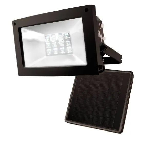 Maxsa Innovations Solar Powered Flood Light with Cool White LED: Weather-Resistant Outdoor Solar Lamp, 12 LED Bulbs image {2}