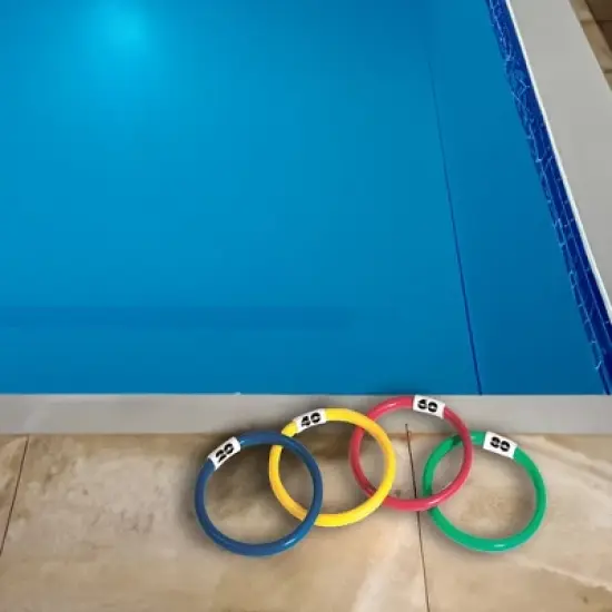 Swimline 4ct Dive Ring Swimming Pool Toys 5.75" - Vibrantly Colored image {3}