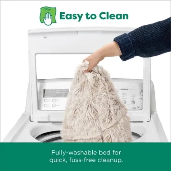 FurHaven Calming Cuddler Long Fur Donut Dog Bed image {11}