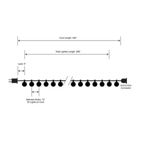 LumaBase Electric String Lights with 25 Globe Bulbs image {4}