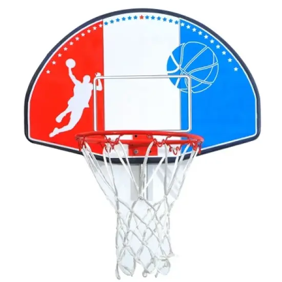 8 FT Trampoline for Kids with Safety Enclosure Net, Basketball Hoop and Ladder, Blue - ModernLuxe image {13}