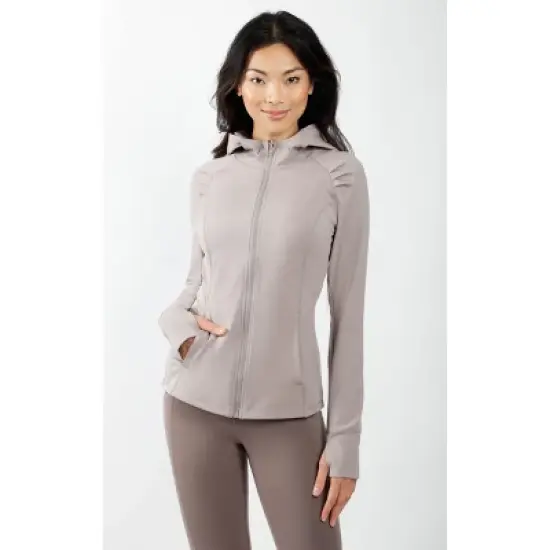 Yogalicious - Women's Slim Fit Hooded Track Jacket image {9}