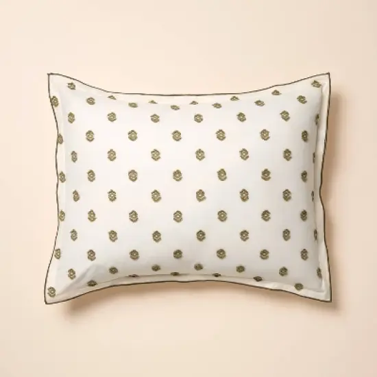 Clip Dobby Comforter Green - Hearth & Hand&trade; with Magnolia image {3}
