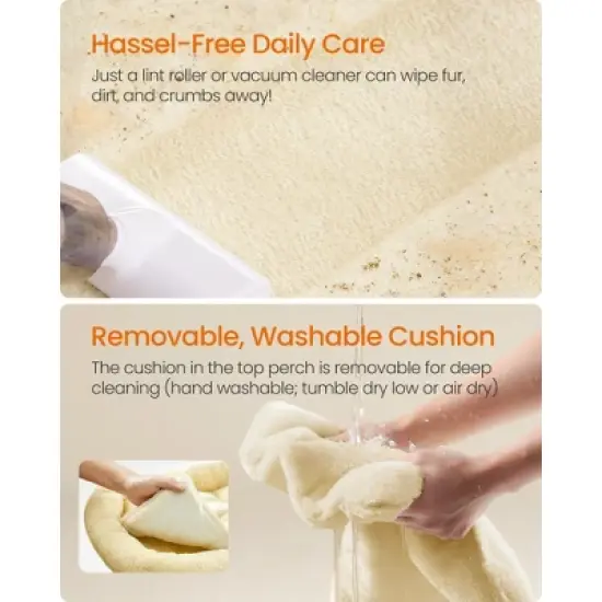 Feandrea Cat Tree, 79.1 Inch Tall Cat Tower for Indoor Cats, Multi-Level Large Cat Condo with 4 Scratching Posts, 2 Hammocks, a Perch, 2 Cat Caves image {3}