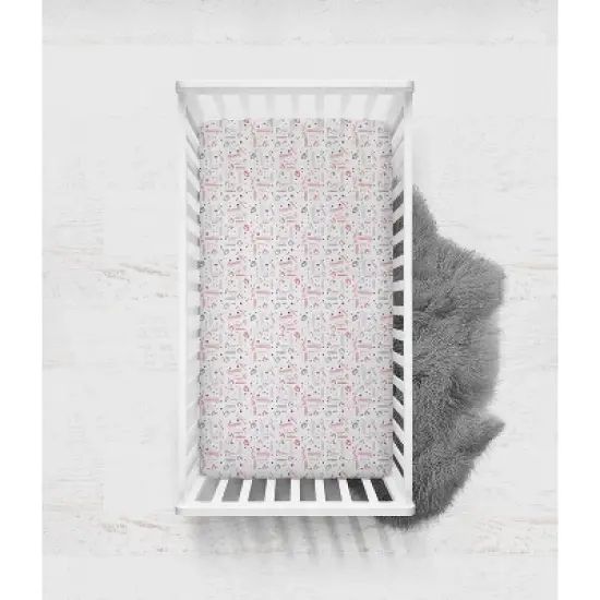 Bacati - Boys Baseball Muslin Red Gray 8 pc Crib Bedding Set with Long Rail Guard Cover image {2}