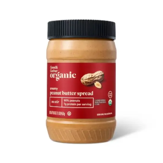 Organic No Stir Creamy Peanut Butter - 16oz - Good & Gather&trade; image {3}
