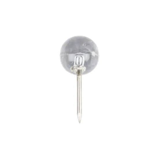 JAM PAPER Round Head Push Pins Clear 100/Pack (346RTCL) image {3}