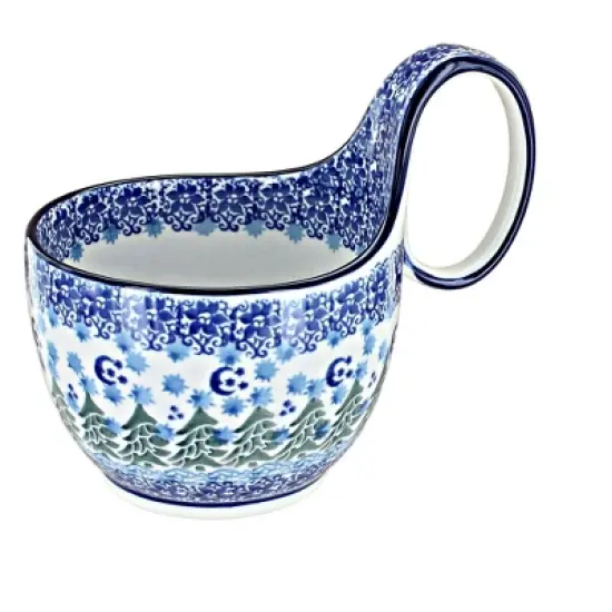 Blue Rose Polish Pottery 845 Ceramika Artystyczna Soup Mug image {10}