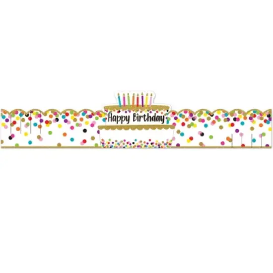 Teacher Created Resources&reg; Confetti Happy Birthday Crowns, Pack of 30 image {1}