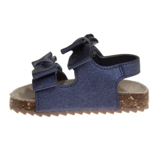 Laura Ashley Girls Footbed Hook and Loop Toddler Sandals image {1}