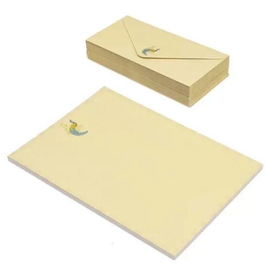 Paper Junkie 48-Sheet Elegant Peacock Stationery Paper with Envelopes Set, 10.25" x 7.25" image {5}