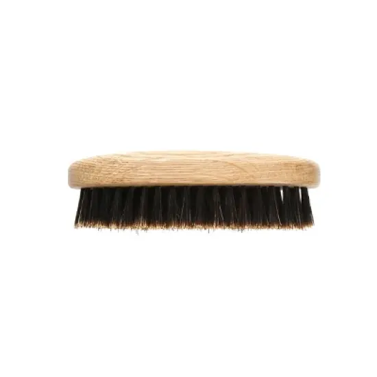 Bass Brushes - Men's Hair Brush Wave Brush with 100% Pure Premium Natural Boar Bristle SOFT Natural Wood Handle Military/Wave Style Oval Oak Wood image {3}