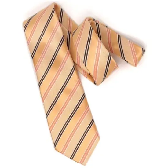Men's Diagonal Stripe Micro Fiber Poly Woven Regular Neck Tie image {1}