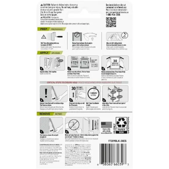 Command 4 Sets of Medium/8 Sets of Large And Medium Sized Picture Hanging Strips White: Wall Sticky Frame Mounting Kit image {10}