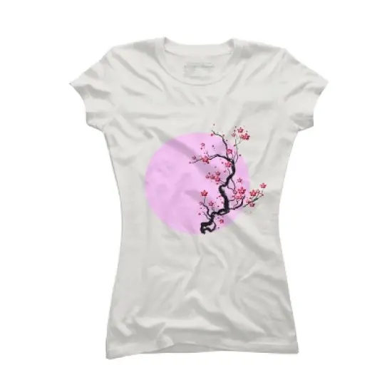 Junior's Design By Humans Cherry Blossom Tree By AnimeStyles T-Shirt image {6}