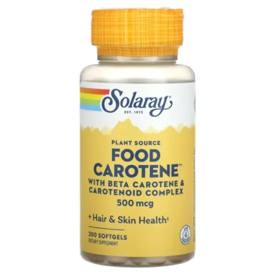 SOLARAY Food Carotene, Vitamin A 10000 IU | Healthy Skin, Eyes, Antioxidant & Immune Support (200 CT) image {4}