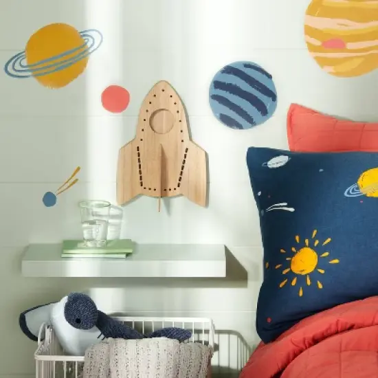 Rocket Wood Lit Kids' Wall Decor - Pillowfort&trade; image {1}