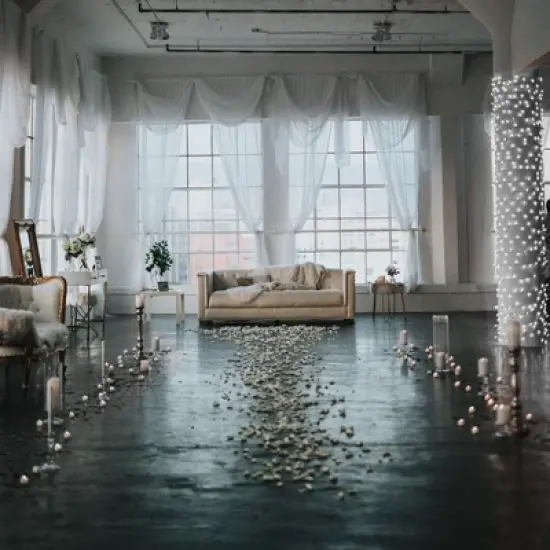 Northlight 2' x 8' Pure White LED Wide Angle Net Style Column Wrap Christmas Lights, White Wire image {1}