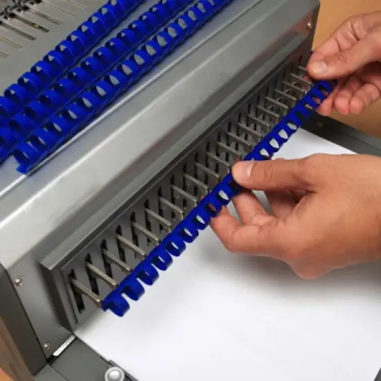 Unique Bargains Smooth Portable Plastic Rings Comb Binding Spines 10 Pcs image {2}