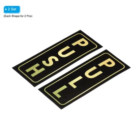 Unique Bargains Self-Adhesive Waterproof Convenience Stores Push Pull Door Sign 2 Set image {2}