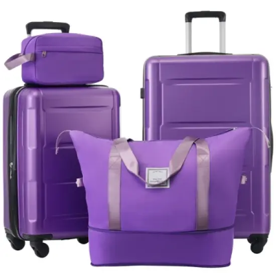 Lycvki 2 Piece 20in+24in Luggage Set with Bags and Expanable Spinner Wheels with TSA Lock image {16}