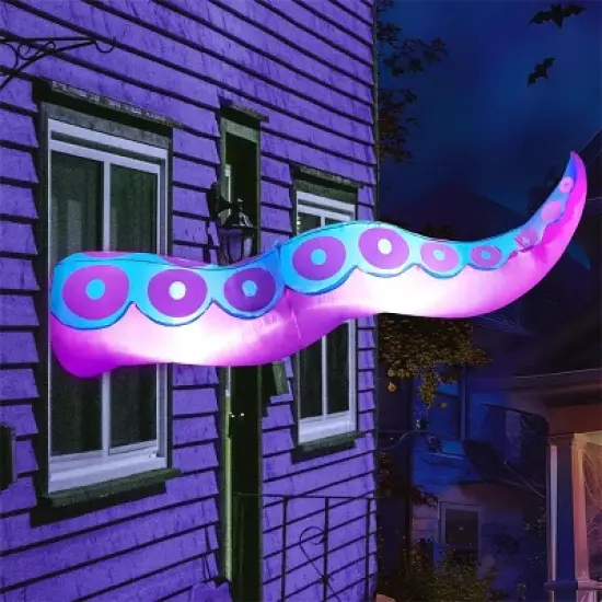Joyfy 5 FT Halloween Inflatables Outdoor Decorations, Window Decor Inflatable Octopus Tentacle with Built-in LED for Halloween Yard Outdoor Decoration image {9}