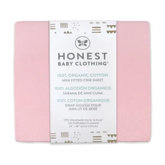 Honest Baby Organic Mini Crib Sheet - Pink image {1}