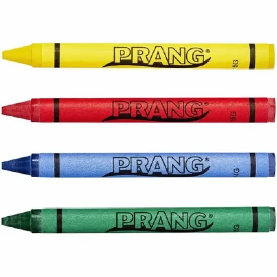 Prang Crayons - Green, Red, Yellow, Blue - 4 / Pack image {4}