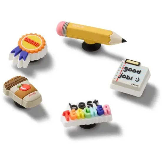 Crocs Jibbitz Best Teacher Shoe Charms 5-Pack image {1}