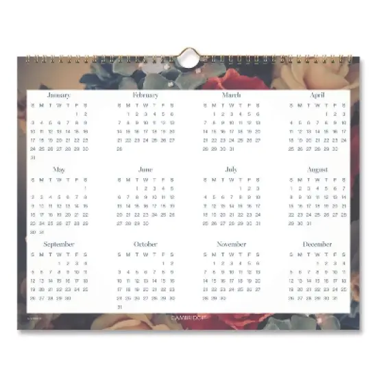 Mead Products Midnight Garden Monthly Wall Calendar 12-Month January 2026 to December 2026 Floral Artwork 15 x 12 image {4}