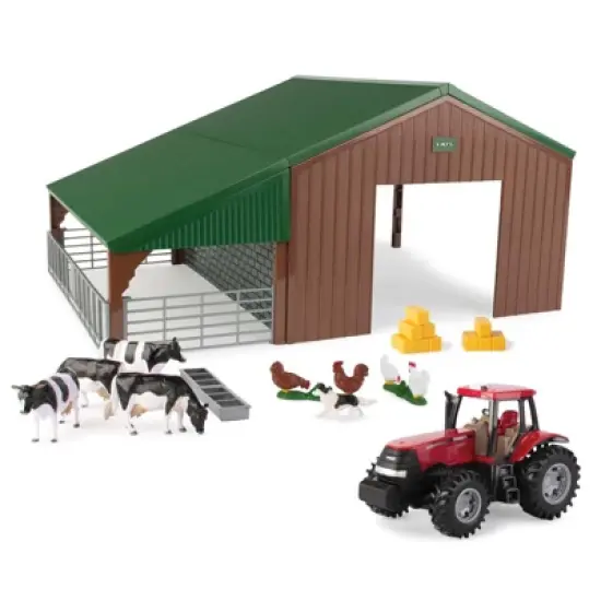 ERTL 1/32 Livestock Dual Purpose Building Set w/ Case IH Magnum Tractor 47019 image {1}