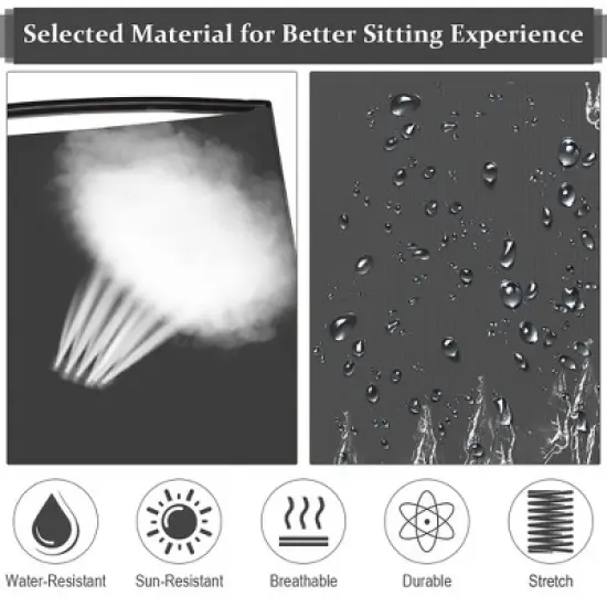 Costway 2 Person Outdoor Patio Double Glider Chair Loveseat Rocking Turquoise/Gray/Brown/Black/Navy/Wine image {6}