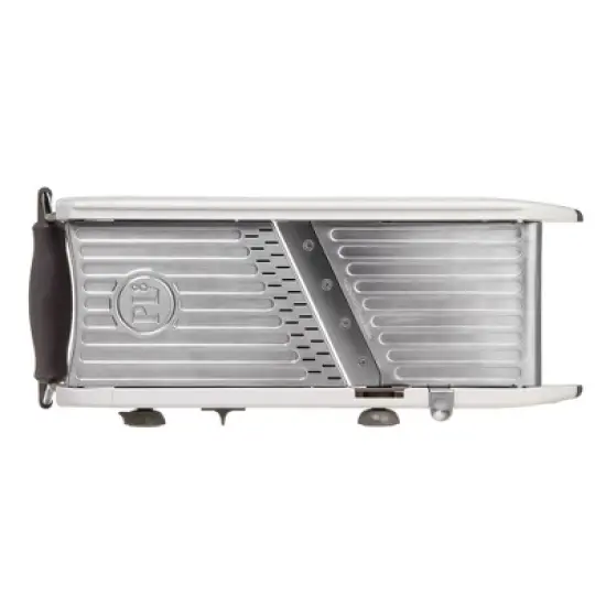 PL8 Professional Mandoline White: Dishwasher-Safe Kitchen Slicer, Stainless Steel Blade, 13.88" Width image {2}