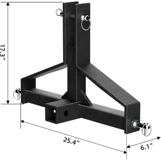 3-Point Quick Hitch &ndash; Heavy-Duty Category 1 Hitch with 2" Receiver for Tractors & Farm Equipment image {4}