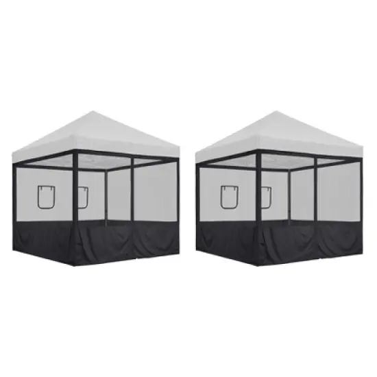 InstaHibit 8 Pcs 10 ft Pop Up Canopy Tent Sidewall Mesh Side Wall Party Canopy image {9}