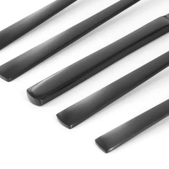 Gibson Elite Earlston 20 Piece Stainless Steel Flatware Set in Black image {7}