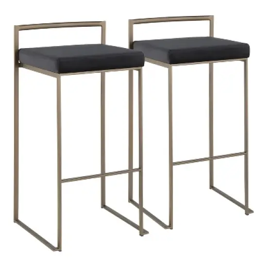 Set of 2 Fuji Industrial Stackable Barstools - LumiSource image {8}
