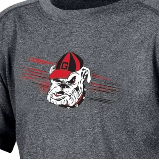 NCAA Georgia Bulldogs Boys' Gray Poly T-Shirt image {2}