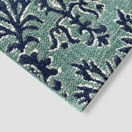 Blockprint Repeat Outdoor Rug - Threshold image {1}