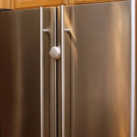 Qdos Adhesive Fridge/Freezer Lock - Chrome image {3}