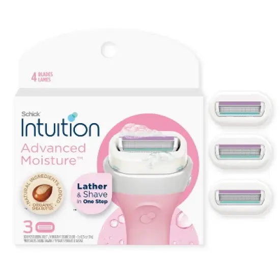 Schick Women's Intuition Advanced Moisture Women's Refills - Trial Size - 3ct image {7}