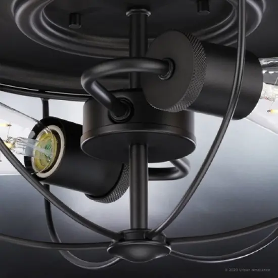 Urban Ambiance Luxury Farmhouse Outdoor Ceiling Light 7.875''H x 14.5''W,  Charcoal Finish,  Kenner Collection, UHP1430 image {6}