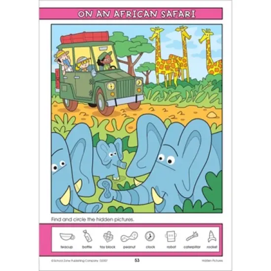 School Zone Hidden Pictures Around the World Workbook - (Activity Zone) (Paperback) image {5}