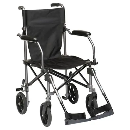 Drive Medical Travelite Folding Transport Wheelchair - Lightweight Travel Chair in Carry Bag image {4}