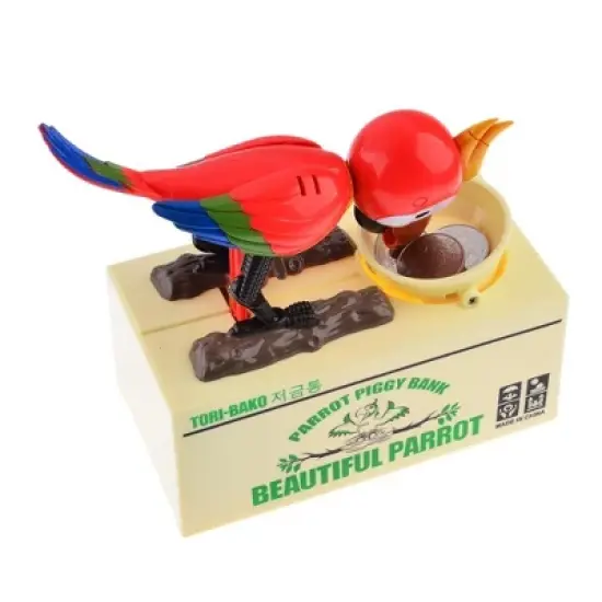Ready! Set! Play! Link Parrot Bird Coin Saving Bank, Money Box For Girls & Boys image {4}