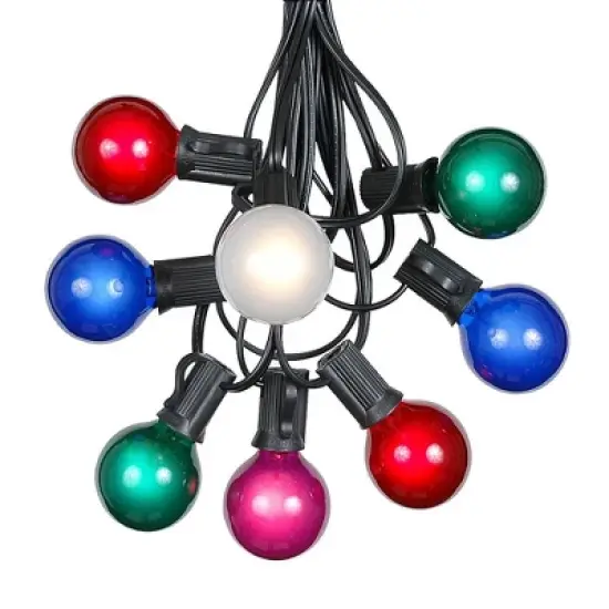 Novelty Lights 100 Feet G40 Globe Outdoor Patio String Lights, Black Wire image {5}